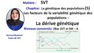 Cours SVT Bac Biof génétique des populations 5 facteurs de variabilité  dérive génétique [upl. by Amihsat]