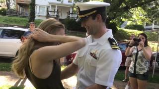 Sailor surprises fiancee at graduation [upl. by Alper]