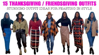 THANKSGIVING and FRIENDSGIVING OUTFIT IDEAS [upl. by Uhn]