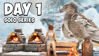 SOLO Day 1 On ARK Survival Ascended Small Tribes [upl. by Andert366]