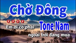 Karaoke Chờ Đông Tone Nam  Nhạc Sống Nguyễn Linh [upl. by Waddle]