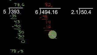 Long Division  With Decimals and No Calculator [upl. by Tyrus]