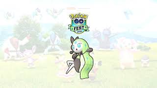 Meloetta Aria encounter  capture screen  Pokémon Go Fest 2021 theme music perfect loop [upl. by Asereht]