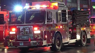 Full House Response FDNY Engine 54  Ladder 4  Battalion 9 [upl. by Gewirtz]