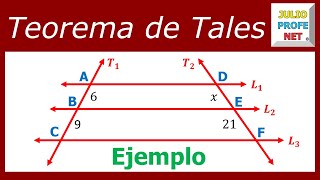 TEOREMA DE TALES  Parte 2 EJEMPLO [upl. by Gelasius625]