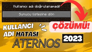 Kullanıcı Adı Doğrulanamadı Aternos Sunucu Hatası Minecraft [upl. by Sale666]