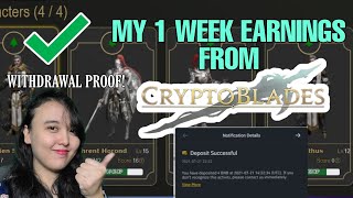 CRYPTOBLADES WITHDRAWAL PROOF  50K PHP 1 WEEK GRIND  HOW TO WITHDRAW IN CRYPTOBLADES [upl. by Worlock]