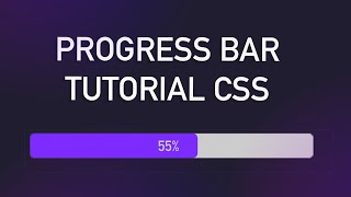 Progress Bar Tutorial CSS HTML JavaScript [upl. by Inoliel694]