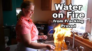 Water On Fire from Fracking Gas Drilling [upl. by Elocal368]