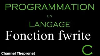 Les fichiers  lexplication de la fonction fwrite Langage C [upl. by Carce43]