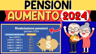 ✅AUMENTO PENSIONI 2024👉TABELLA UFFICIALE👉TUTTI I NUOVI IMPORTI da GENNAIO➕AUMENTI MINIME INVALIDI❗ [upl. by Josefina]