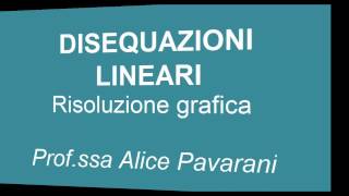 Disequazioni lineari  risoluzione grafica [upl. by Pineda]