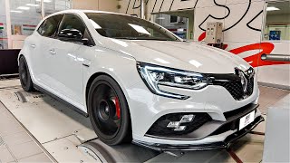 Renault Megane RS with Custom Exhaust amp Pops amp Bangs Map  LOUD Sounds on the DYNO 🔥 [upl. by Tenenbaum]