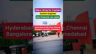 Wipro is Hiring for System Engineer for Freshers job shorts careeradvice fresherjobs wipro [upl. by Joette]