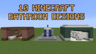 10 Minecraft Bathroom Designs [upl. by Lerej]