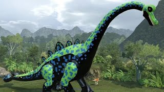 LEGO Jurassic World  Brachiosaurus Unlock Location  Gameplay Skeleton amp Custom Dinosaur Showcase [upl. by Enilegnave]