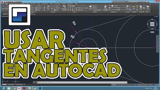 Usar lineas tangentes en AutoCAD [upl. by Lemrej]