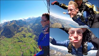 INCREDIBLE SKYDIVING IN THE SWISS ALPS [upl. by Yatnahs792]