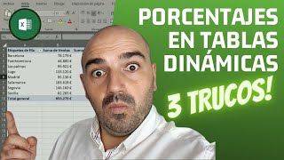 💯Porcentajes sobre tablas dinámicas  Tutorial Excel 2024 [upl. by Bronny887]