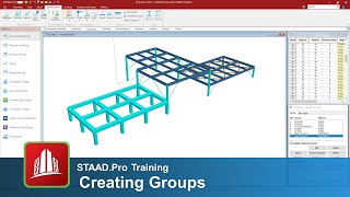 Creating Groups in the STAADPro Analytical Modeler [upl. by Bounds]