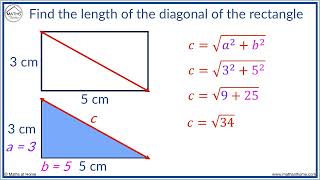 How to Find the Diagonal of a Rectangle [upl. by Primavera437]