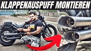 Harley Davidson Klappenauspuff Kess Tech montieren  Montage [upl. by Hammock]