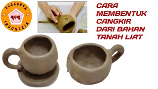 Tutorial Cangkir dari tanah liat alami I Prakarya [upl. by Algar170]