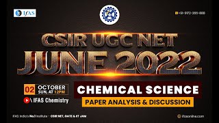 CSIR NET Chemical Science Previous Year Paper Solution  June 2022 [upl. by Ettelohcin]