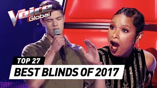 BEST BLIND AUDITIONS OF 2017  The Voice Rewind [upl. by Eornom]