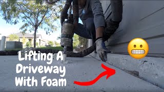 How To Lift A Sinking Concrete Driveway With Foam [upl. by Sutelc361]