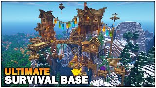 Minecraft Timelapse  The Ultimate Survival Mountain Base World Download [upl. by Manlove]