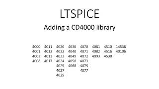 LTSPICE Adding A CD4000 Library With 40106 Oscillator Example [upl. by Lehar]