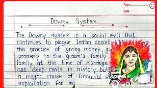 Essay on dowry system in english।Essay on dowry system।write an essay on dowry system in english [upl. by Forsyth]