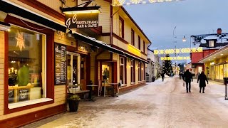 Leksand Dalarna Wintery virtual walk in idyllic Swedish small town [upl. by Issi]