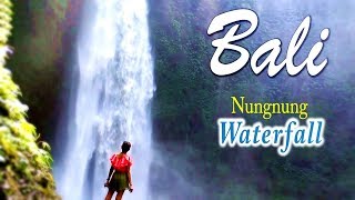 Bali  Nungnung Waterfall  Bali Travel Series [upl. by Noied203]