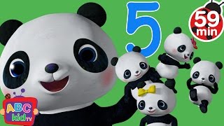 Five Little Pandas Jumping on the Bed  More Nursery Rhymes amp Kids Songs  CoComelon [upl. by Joiner946]