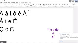 Typing Letters with Accents Chromebook [upl. by Edrahs250]