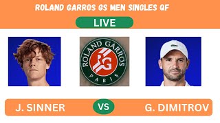 J SINNER vs G DIMITROV ROLAND GARROS MEN SINGLES QF  LIVEPLAYBYPLAYLIVE STREAM  TENNIS TALK [upl. by Godrich]