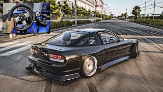 180SX Drifting Osaka Industrial Zone  Assetto Corsa  Logitech G27 Steering Wheel Gameplay [upl. by Noiramaj]