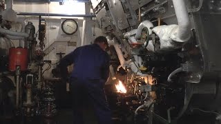 Down In The Engine Room  SS Shieldhall  TripleExpansion Engine [upl. by Apoor]