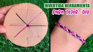 Aprende cómo hacer PULSERAS DE HILO Kumihimo con está divertida herramienta 🧶Hazla tu misma  DIY [upl. by Atoiganap]