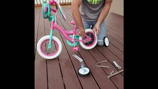 How To Install ENTRY Bicycle Training Wheels [upl. by Hoopen]