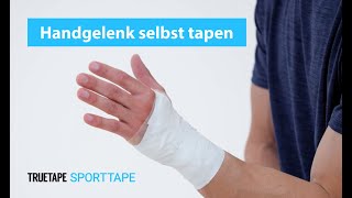 TRUETAPE® Handgelenk tapen  Anleitung mit dem Sporttape [upl. by Letnahs594]