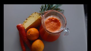 How To Make Carrot Pineapple And Orange Juice for Skin Glowing [upl. by Suhail73]