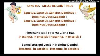 SANCTUS  MESSE DE SAINT PAUL  VOIX TÉNOR [upl. by Conni]