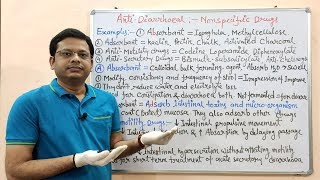 Anti Diarrhoeal Drug Part05 Nonspecific Antidiarrheal Drugs  Treatment of Diarrhoea  Diarrhoea [upl. by Dasha]