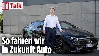 Testfahrt im EQS mit MercedesBoss Ola Källenius  BILD TALK [upl. by Nosemyaj554]