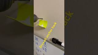 Drywall anchor hack [upl. by Aynik27]