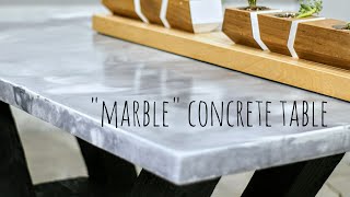 DIY quotMarblequot Concrete Table  w Shou Sugi Ban Base [upl. by Dombrowski867]