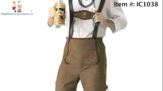 Mens German Lederhosen Oktoberfest Costumes [upl. by Ellehcor]